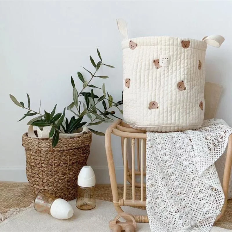 Kids Toys New Born - Sac à couches brodé ours mignon,