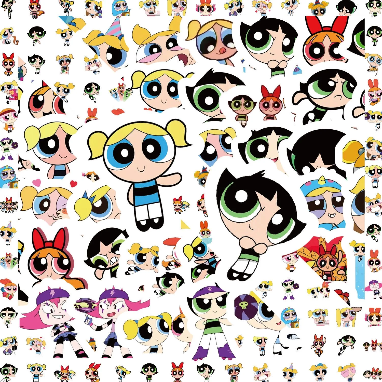Kids Toys Bag - 100 autocollants Powerpuff Girls, autocollants en