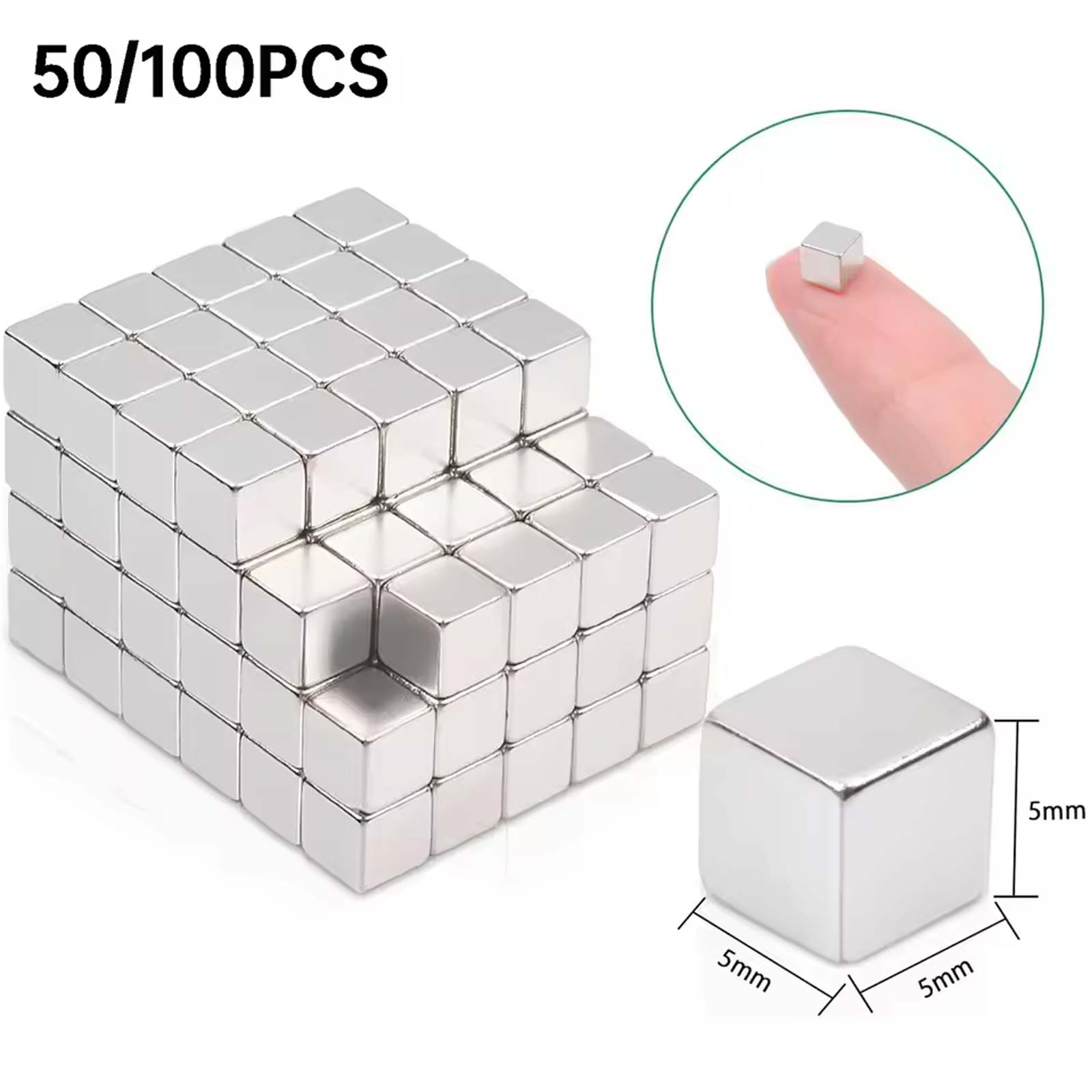 Magnetic Drawing Board - 50/100 pièces petits Cubes magnétiques carrés