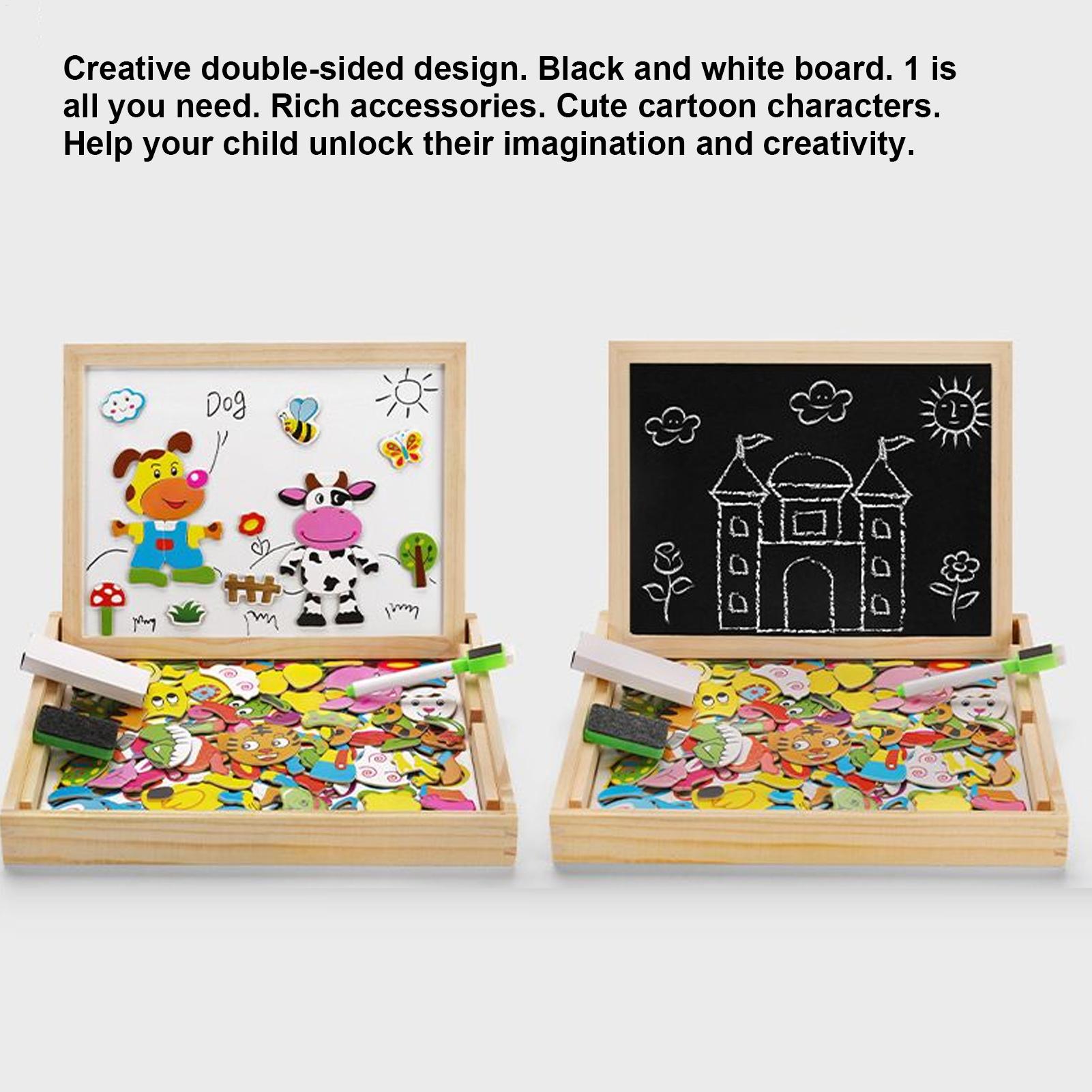 Magnetic Drawing Board - Planche magnétique en bois pour enfants,