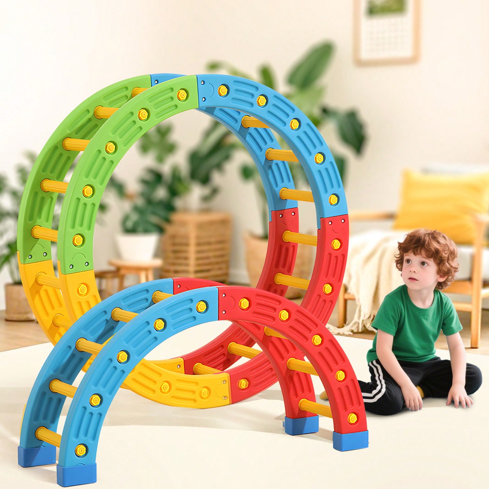 Kids Toys 2 Year Old - GCCSJ Jouets d'escalade pliables 2-en-1 pour