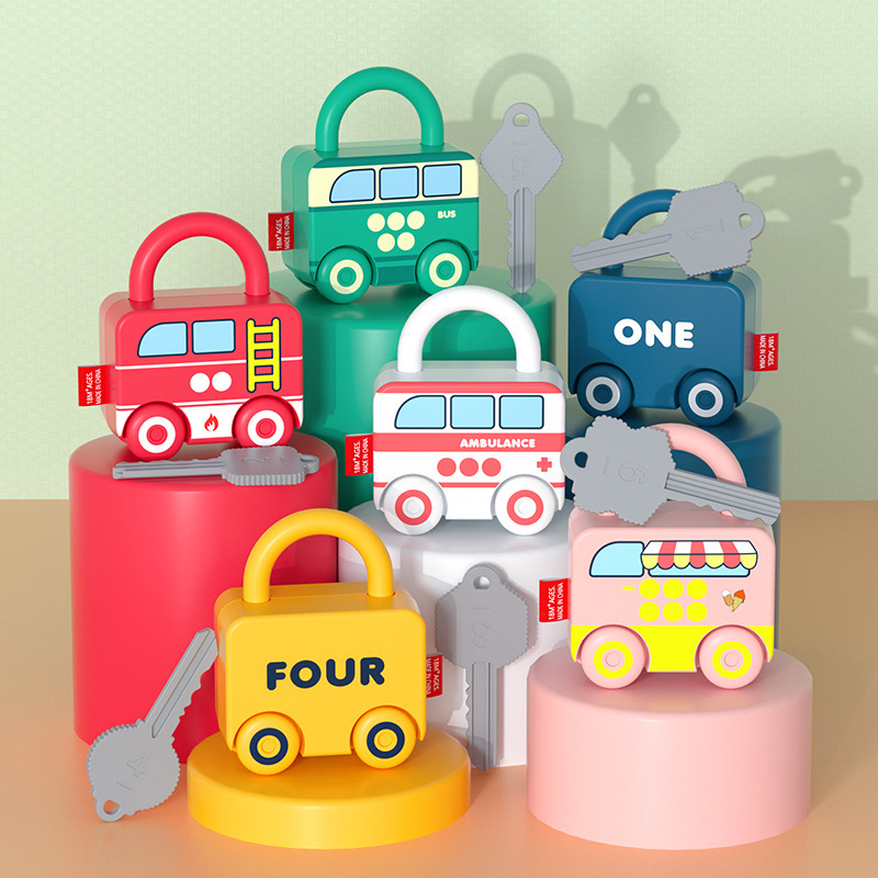 Kids Toys 2 Year Old - Serrure d'apprentissage pour bébé avec clé,