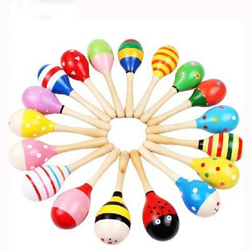 Kids Toys New Born - Petits hochets colorés en bois, 2
