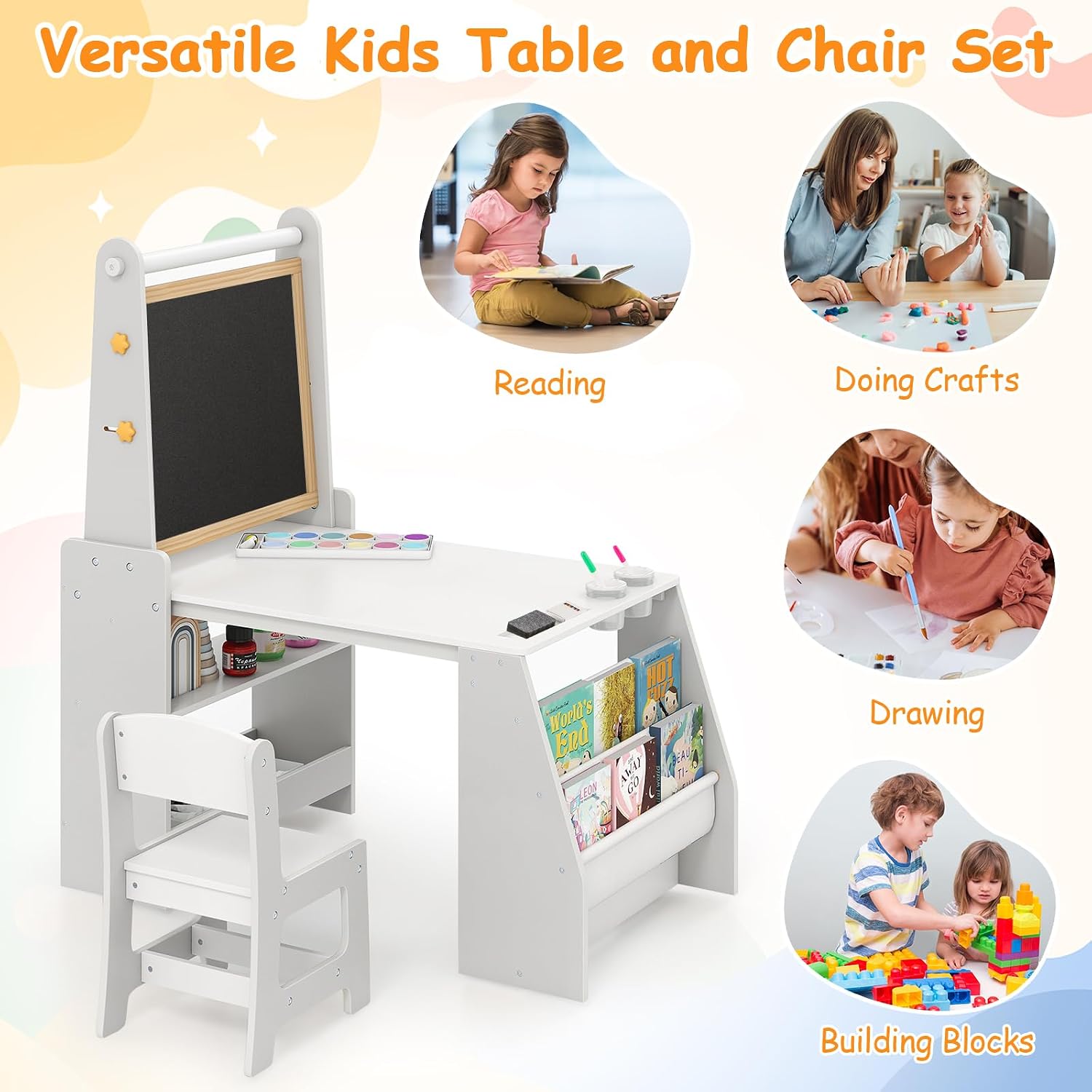 Ensemble Table et Chaise d'Art - Kids Art Easel avis et prix