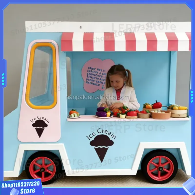 Chariot à glaces en bois avec  - Kids Toys Mall avis et prix