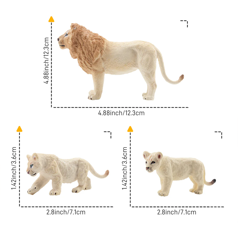 6 pièces Simulation Lion blanc - Kids Toys Under $5 avis et prix