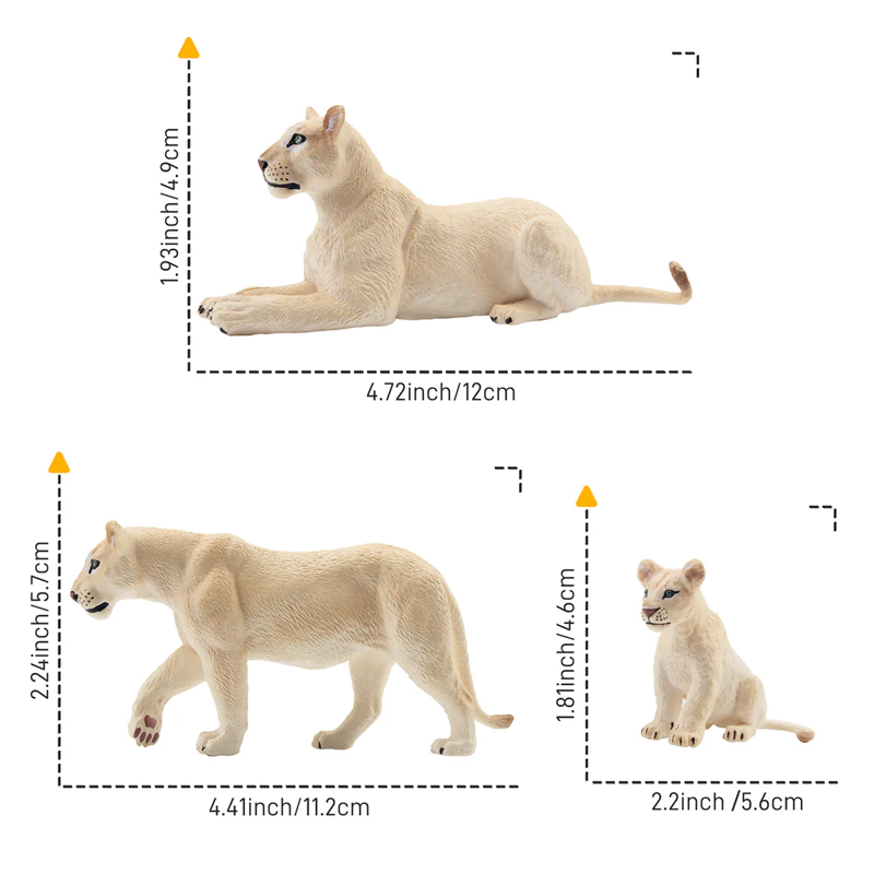 6 pièces Simulation Lion blanc - Kids Toys Under $5 avis et prix
